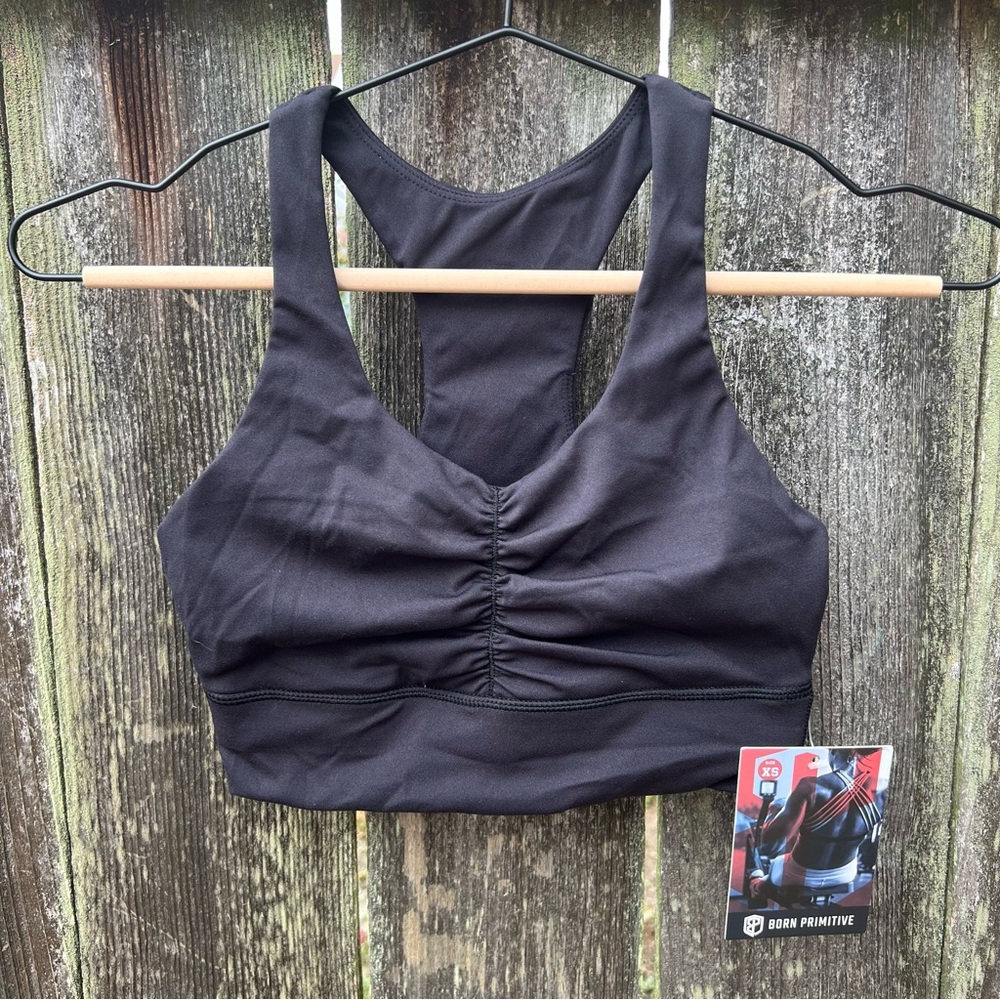NWT Born Primitive Black Sports Bra XS